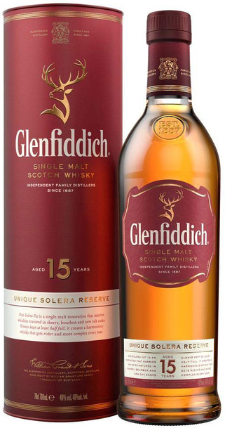 Glenfiddich 15 Year Solera Reserve 700ml w/Gift Box
