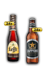 24 x Leffe Brown Beer Bottle Case
24 x Sapporo Premium Beer Bottles Case