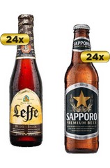 24 x Leffe Brown Beer Bottle Case
24 x Sapporo Premium Beer Bottles Case