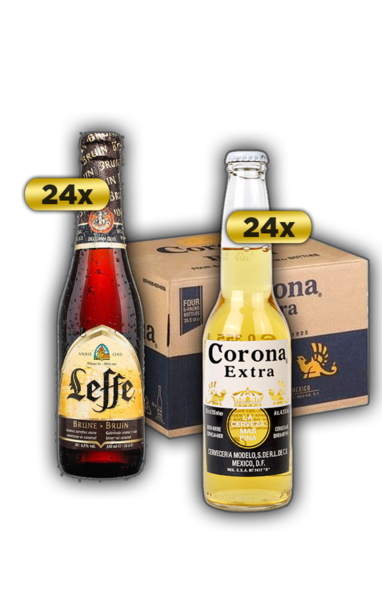 24 x Leffe Brown Beer Bottle Case
24 x Corona Beer Bottle Case