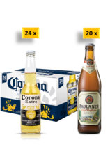 24 x Corona Beer Bottle Case
20 x Paulaner Hefe-Weissbier Beer Bottle Case