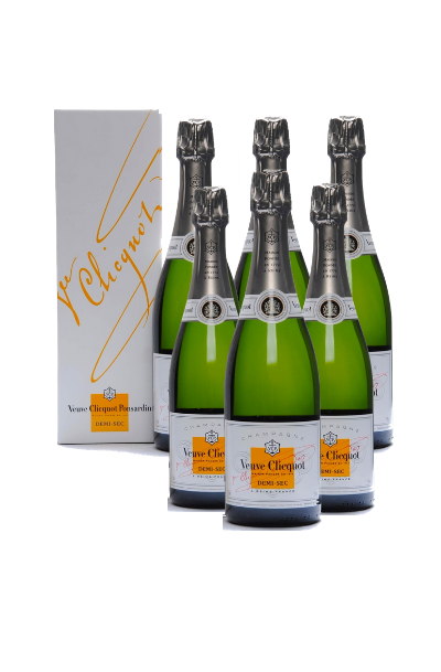 Festive Champagne Bundle - 6 x Veuve Clicquot Demi Sec w/Gift Box