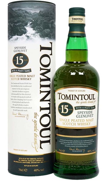 Tomintoul 15 Year Peaty Tang 700ml Bottle w/Gift Box