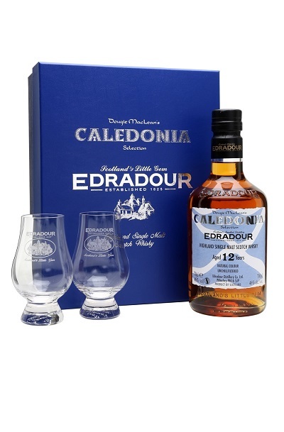 Edradour Caledonia 12 Year 700ml w/ Gift Box & 2 Glasses