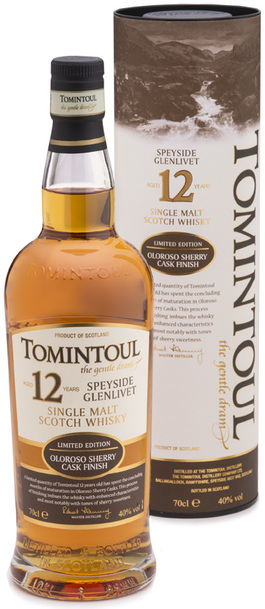 Tomintoul 12 yr Oloroso Finish Single Malt 700ml w/ Gift Box