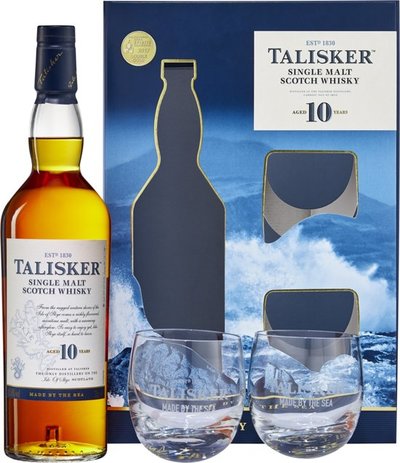 Talisker 10 Year 700ml w/ Gift Box and 2 Glasses