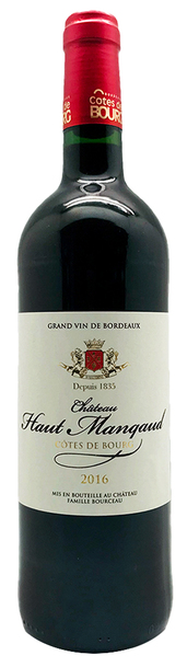 Château Haut Mangaud Cotes de Bourg 2016 750ml
