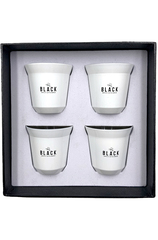 Double Wall Coffee Cup 4 Set - White