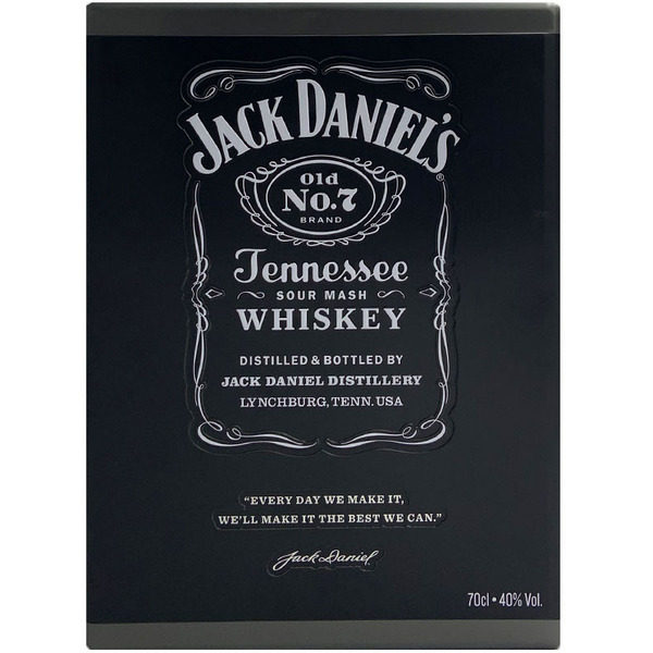 Buy Jack Daniels Black 700ml Gift Pack with 2 Glasses at the best price