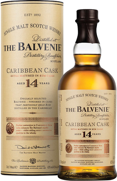 Balvenie 14 Year Caribbean Cask 700ml w/Gift Box