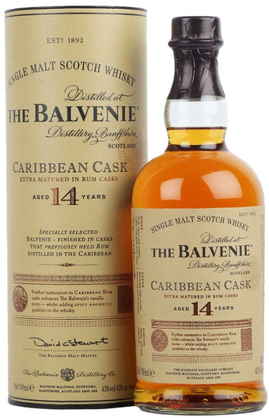 Balvenie 14 Year Caribbean Cask 700ml w/Gift Box