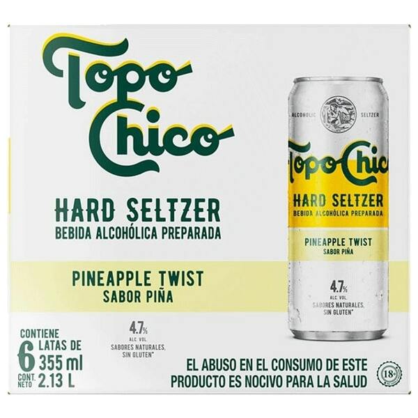Buy 24 x Hard Seltzer Topo Chico Pineapple Twist Bottle Case 355ml at