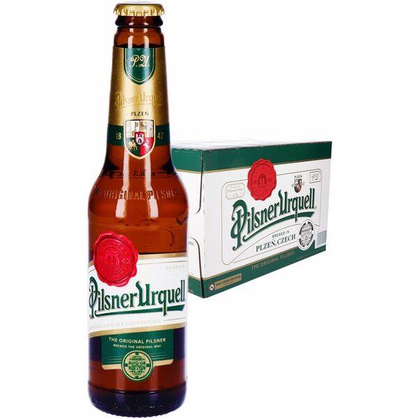 Buy 24 x Pilsner Urquell Beer Bottle Case 330ml at the best price