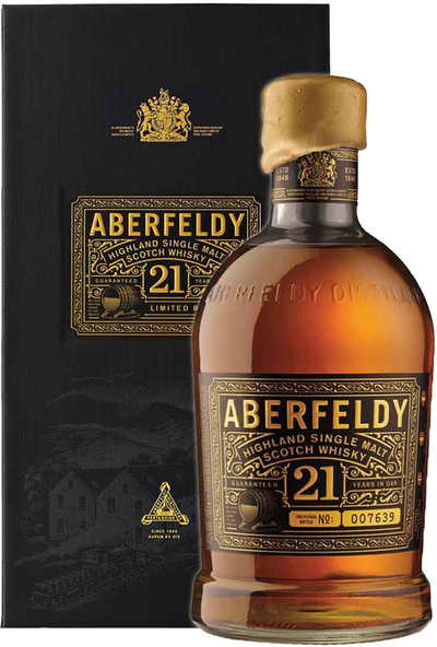 Aberfeldy 21 Year Single Malt 700ml Bottle w/Gift Box