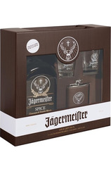 Jagermeister Spice 1LBottle Gift Set w/Hipflask and 2 Gift Glasses