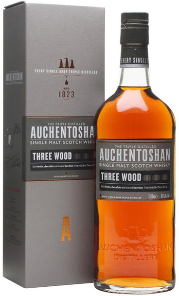 Auchentoshan Three Wood bottle and box