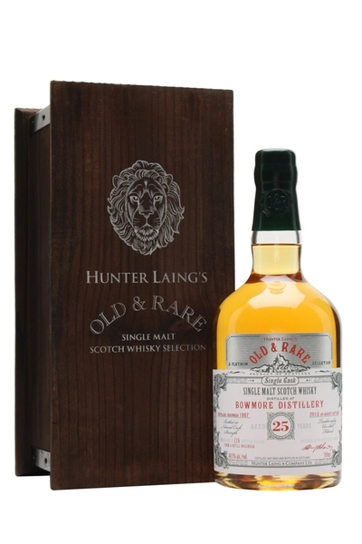 Bowmore Old & Rare 25 Year (Hunter Liang) bottle and box