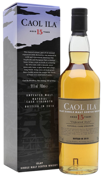 Caol Ila 15 Years Old Unpeated bottle and box