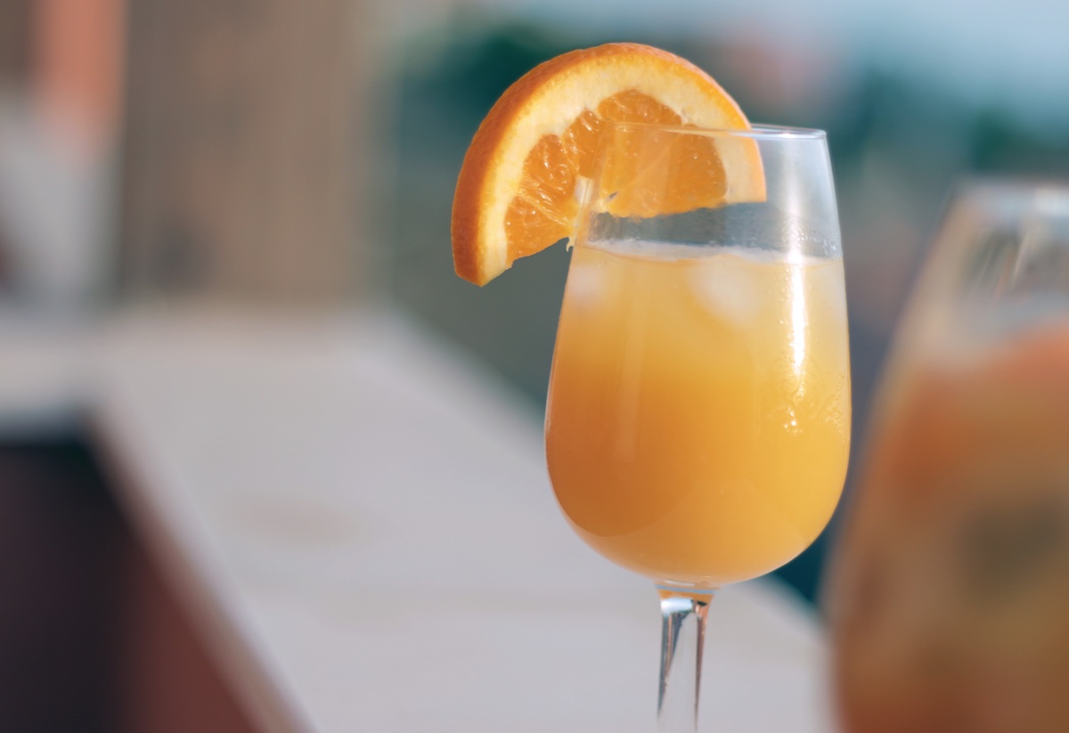 mimosa in a glass
