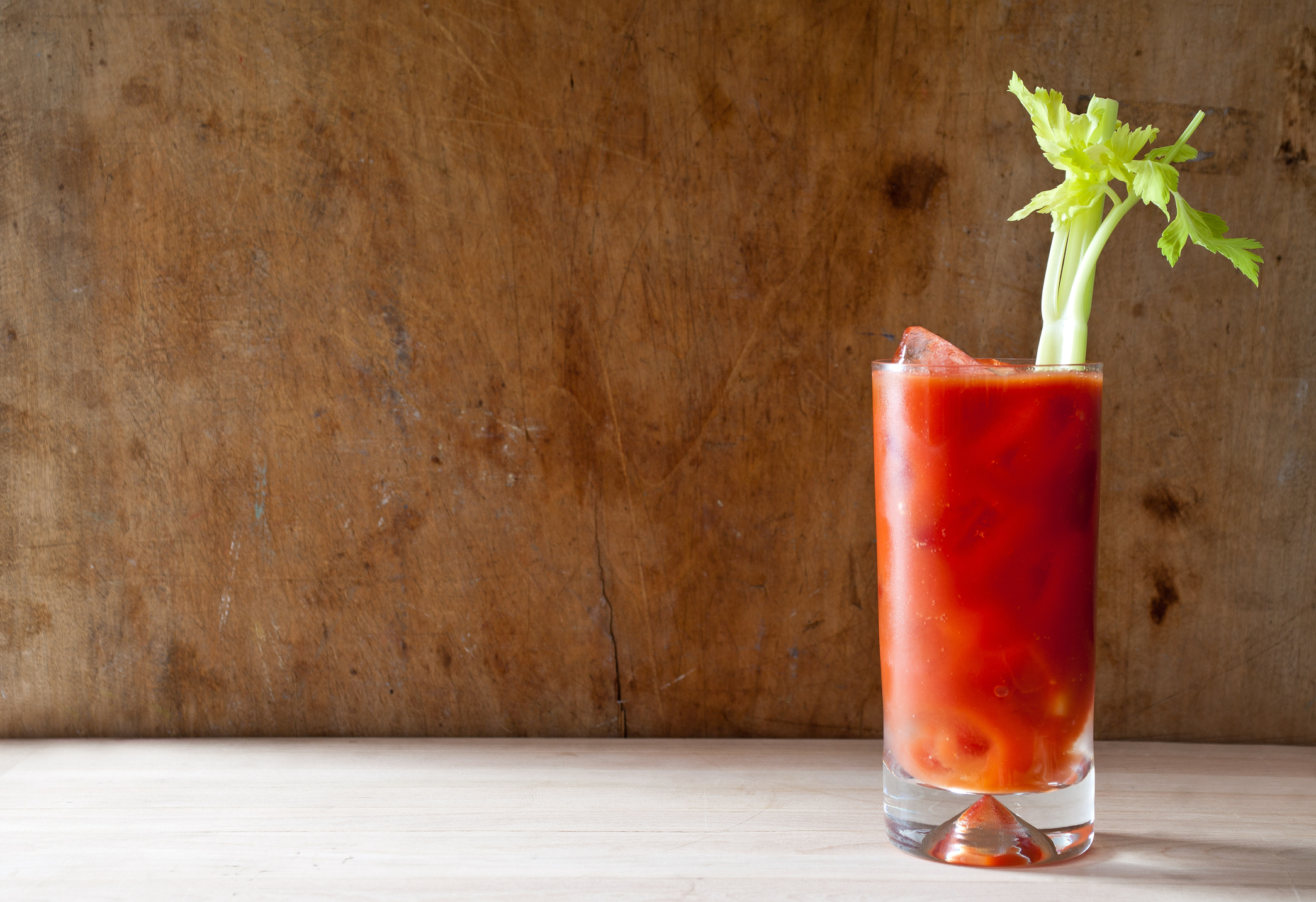 Bloody Mary garnished with celery 